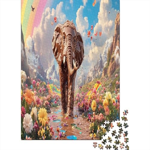 Elefant Puzzle 1000 Teile Erwachsener Kniffel Spaß Für Die Ganze Familie - Abwechslungsreiche 1000 Puzzleteilige Motive Puzzle Erwachsene, Puzzel 1000pcs (75x50cm) von ZWABFOFYV