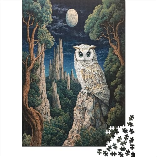 Eule Klassische Puzzles Puzzles 1000 Teile Für Erwachsene Puzzle Spielzeug Puzzle Einzigartige Geschenk Puzzleteile Tierpuzzle Für Die Familienspielsammlung Home Decor 1000pcs (75x50cm) von ZWABFOFYV