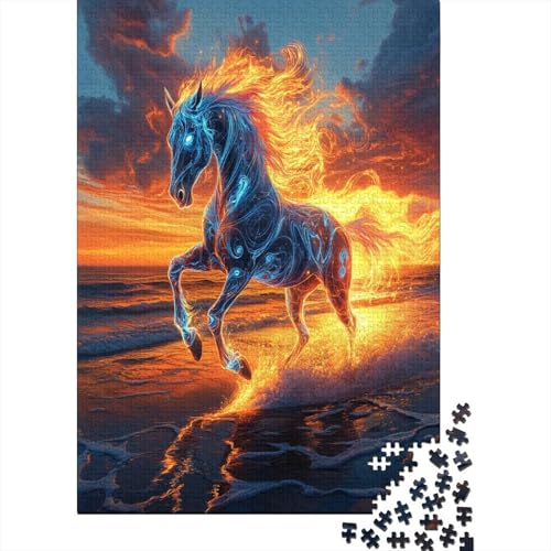 Feines Pferd Holzpuzzle Erwachsene, 1000 Teile Großes Holzpuzzle Für Erwachsene Und Kinder, Anzug Klassisches Puzzle Für Kinder Ab 12 Jahren Und Erwachsene 1000pcs (75x50cm) von ZWABFOFYV