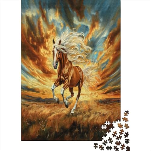 Feines Pferd Klassische Puzzles Puzzles 1000 Teile Für Erwachsene Puzzle Spielzeug Puzzle Einzigartige Geschenk Puzzleteile Tierpuzzle Für Die Familienspielsammlung Home Decor 1000pcs (75x50cm) von ZWABFOFYV