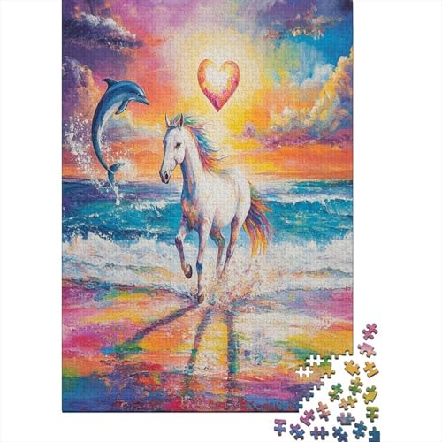 Feines Pferd Puzzle 1000 Teile, Puzzle Für Erwachsene, Impossible Puzzle, Geschicklichkeitsspiel Für Die Ganze Familie, Puzzle Farbenfrohes, Puzzle-Geschenk, Puzzle 1000pcs (75x50cm) von ZWABFOFYV