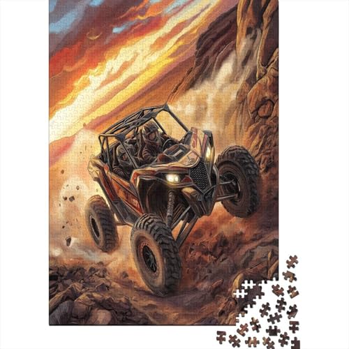 Geländewagen in den Bergen Puzzle 1000 Teile Erwachsener Kniffel Spaß Für Die Ganze Familie - Abwechslungsreiche 1000 Puzzleteilige Motive Puzzle Erwachsene, Puzzel 1000pcs (75x50cm) von ZWABFOFYV