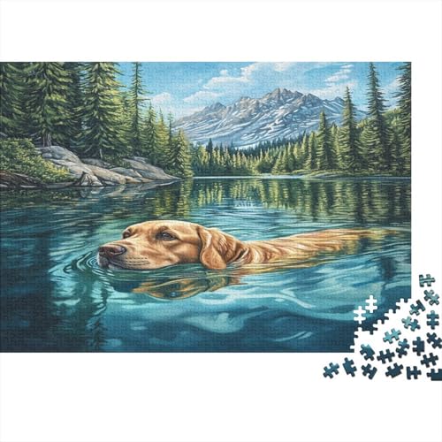 Golden Retriever Puzzle 1000 Teile Erwachsener Kniffel Spaß Für Die Ganze Familie - Abwechslungsreiche 1000 Puzzleteilige Motive Puzzle Erwachsene, Puzzel 1000pcs (75x50cm) von ZWABFOFYV