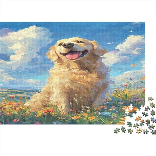 Golden Retriever Puzzle 1000 Teile Erwachsener Kniffel Spaß Für Die Ganze Familie - Abwechslungsreiche 1000 Puzzleteilige Motive Puzzlespiel Erwachsene, Puzzel 1000pcs (75x50cm) von ZWABFOFYV