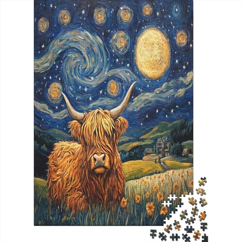 Hochlandrinder Puzzlespiel 1000 Teile Puzzles Für Erwachsene Lernspiel Herausforderung Spielzeug 1000 Teile Puzzles Für Erwachsene Kinder Erwachsenen Puzzlespiel Puzzel 1000pcs (75x50cm) von ZWABFOFYV