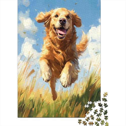 Irischer Setter 1000 Stück Puzzles Für Erwachsene Teenager Stress Abbauen Familien-Puzzlespiel Mit Poster in Voller 1000-teiliges Puzzle Lernspiel Spielzeug Geschenk 1000pcs (75x50cm) von ZWABFOFYV