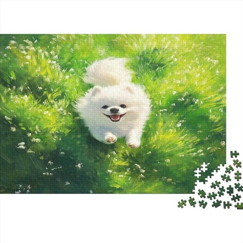 Japanischer Spitz Puzzle 1000 Teile,Puzzle Für Erwachsene, Impossible Puzzle,Puzzle Farbenfrohes Legespiel,Geschicklichkeitsspiel Für Die Ganze Familie Puzzel 1000pcs (75x50cm) von ZWABFOFYV