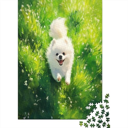 Japanischer Spitz Puzzle 1000 Teile,Puzzlespiel Für Erwachsene,Impossible Puzzle,Puzzle Geschicklichkeitsspiel Für Die Ganze Familie, Geschenke Für Männer/Frauen Erwachsenen Puzzel 1000pcs (75x50cm) von ZWABFOFYV