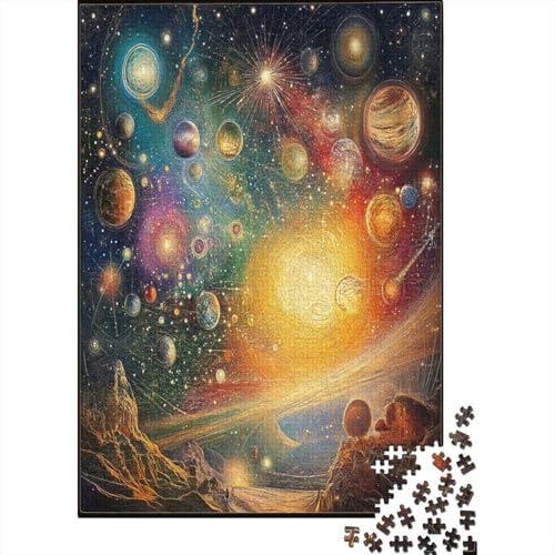 Kosmische Galaxie Puzzle 1000 Teile,für Erwachsene, Impossible Puzzle,farbenfrohes Legespiel,Geschicklichkeitsspiel Für Die Ganze Familie,Erwachsenenpuzzle Puzzel 1000pcs (75x50cm) von ZWABFOFYV