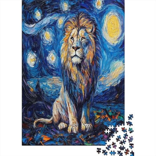 Löwe Holzpuzzle Erwachsene, 1000 Teile Großes Holzpuzzle Für Erwachsene Und Kinder, Anzug Klassisches Puzzle Für Kinder Ab 12 Jahren Und Erwachsene 1000pcs (75x50cm) von ZWABFOFYV