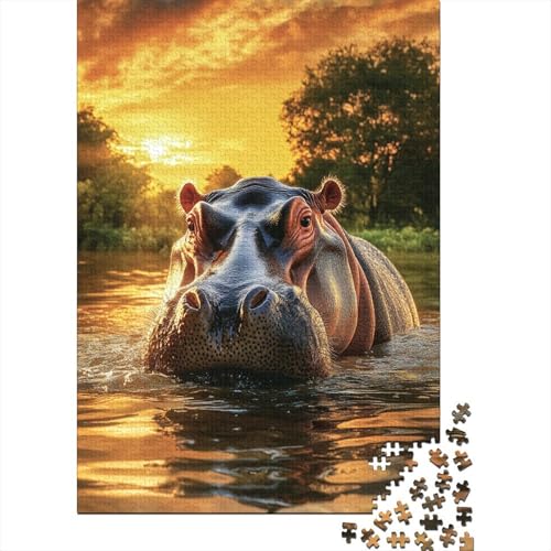 Nilpferd Puzzle 1000 Teile Puzzles Für Erwachsene Klassische Puzzles 1000 Teile Puzzles Schwer Erwachsene 1000 Teile 1000pcs (75x50cm) von ZWABFOFYV