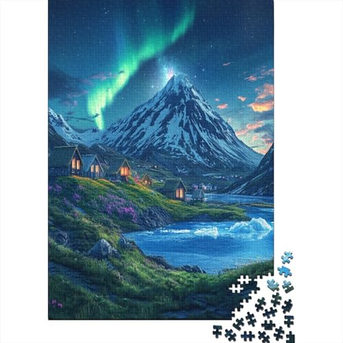 Nordlichter Holzpuzzle Erwachsene, 1000 Teile Großes Holzpuzzle Für Erwachsene Und Kinder, Anzug Klassisches Puzzle Für Kinder Ab 12 Jahren Und Erwachsene 1000pcs (75x50cm) von ZWABFOFYV