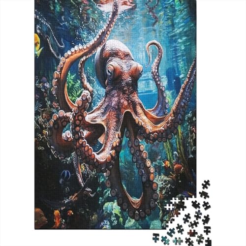 Oktopus Puzzlespiel 1000 Teile Puzzles Für Erwachsene Lernspiel Herausforderung Spielzeug 1000 Teile Puzzles Für Erwachsene Kinder Erwachsenen Puzzlespiel Puzzel 1000pcs (75x50cm) von ZWABFOFYV