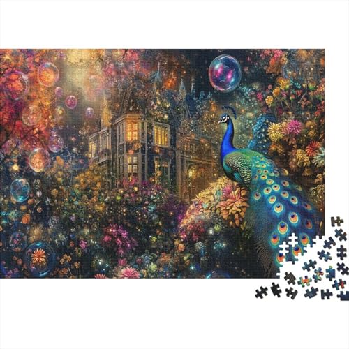 Pfau 1000 Stück Puzzles Für Erwachsene Teenager Stress Abbauen Familien-Puzzlespiel 1000-teiliges Puzzle Kinder Lernspiel Spielzeug Geschenk Puzzel 1000pcs (75x50cm) von ZWABFOFYV