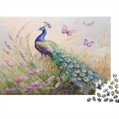 Pfau Klassische Puzzles Puzzles 1000 Teile Für Erwachsene Puzzle Spielzeug Puzzle Einzigartige Geschenk Puzzleteile Tierpuzzle Für Die Familienspielsammlung Home Decor 1000pcs (75x50cm) von ZWABFOFYV