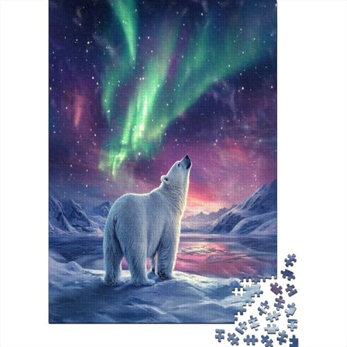 Polar Bär 1000 Stück Puzzles Für Erwachsene Teenager Stress Abbauen Familien-Puzzlespiel 1000-teiliges Puzzle Kinder Lernspiel Spielzeug Geschenk Puzzel 1000pcs (75x50cm) von ZWABFOFYV