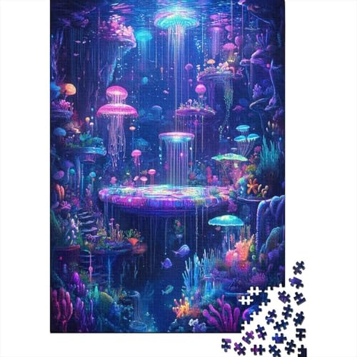 Quallen Klassische Puzzles Puzzles 1000 Teile Für Erwachsene Puzzle Spielzeug Puzzle Einzigartige Geschenk Puzzleteile Tierpuzzle Für Die Familienspielsammlung Home Decor 1000pcs (75x50cm) von ZWABFOFYV