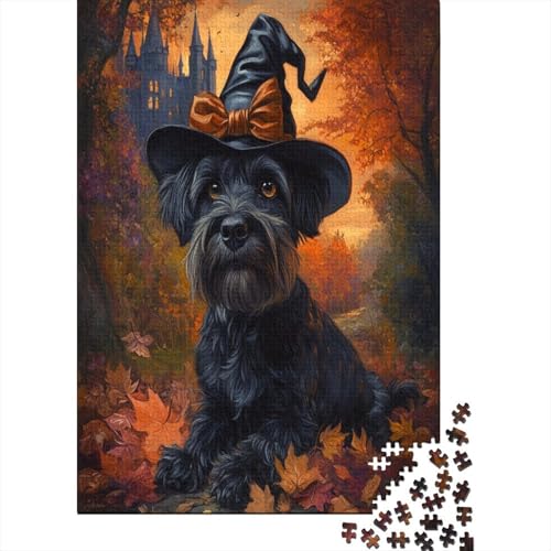 Schnauzer Puzzle 1000 Teile, Puzzle Für Erwachsene, Impossible Puzzle, Geschicklichkeitsspiel Für Die Ganze Familie, Puzzle Farbenfrohes, Puzzle-Geschenk, Puzzle 1000pcs (75x50cm) von ZWABFOFYV