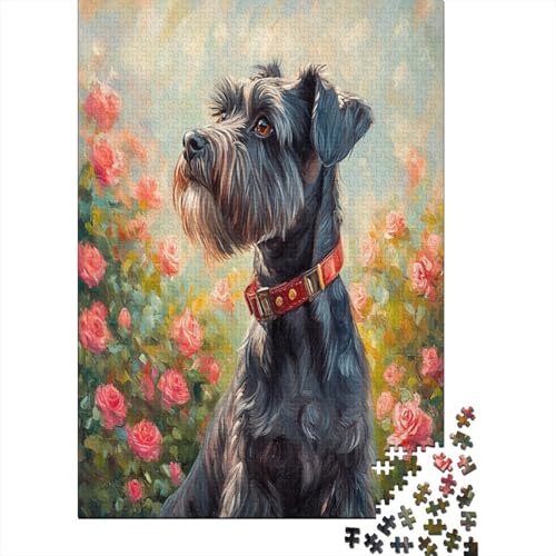 Schnauzer Puzzle 1000 Teile,Puzzlespiel Für Erwachsene,Impossible Puzzle,Puzzle Geschicklichkeitsspiel Für Die Ganze Familie, Geschenke Für Männer/Frauen Erwachsenen Puzzel 1000pcs (75x50cm) von ZWABFOFYV