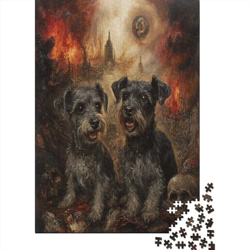 Schnauzer Puzzle 1000 Teile Erwachsener Kniffel Spaß Für Die Ganze Familie - Abwechslungsreiche 1000 Puzzleteilige Motive Puzzlespiel Erwachsene, Puzzel 1000pcs (75x50cm) von ZWABFOFYV