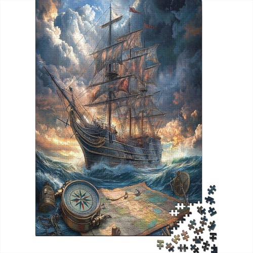 Segelboot Puzzle 1000 Teile,für Erwachsene, Impossible Puzzle,farbenfrohes Legespiel,Geschicklichkeitsspiel Für Die Ganze Familie,Erwachsenenpuzzle Puzzel 1000pcs (75x50cm) von ZWABFOFYV