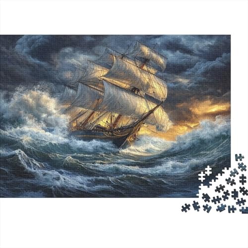 Segelboot Puzzle 1000 Teile Puzzles Für Erwachsene Lernspiel Herausforderungsspielzeug 1000-teilige Puzzlespiel Für Erwachsene Kinder Puzzel 1000pcs (75x50cm) von ZWABFOFYV