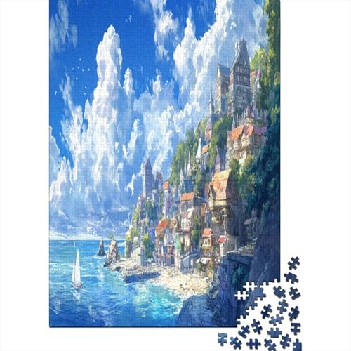 Sonnenuntergang im Hafen Klassische Puzzles Puzzles 1000 Teile Für Erwachsene Puzzle Spielzeug Puzzle Einzigartige Geschenk Puzzleteile Tierpuzzle Für Die Familienspielsammlung 1000pcs (75x50 von ZWABFOFYV