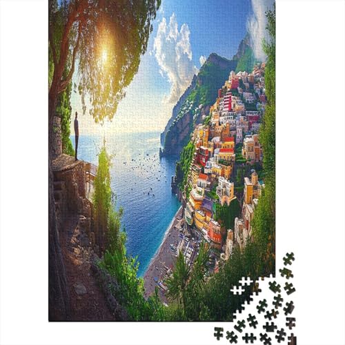 Sonnenuntergang im Hafen Puzzles Für Erwachsene, 1000 Teile, Für Erwachsene Und Kinder Ab 12 Jahren, Heimdekoration, Puzzlespielzeug 1000pcs (75x50cm) von ZWABFOFYV