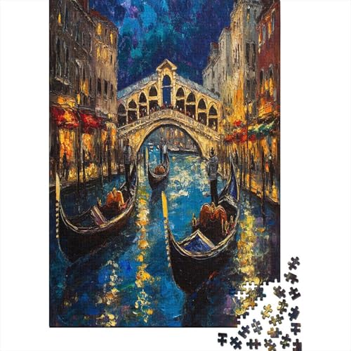 Venedig Water City 1000 Teile,Impossible Puzzle,Geschicklichkeitsspiel Für Die Ganze Familie, Erwachsenen Puzzlespiel Puzzel 1000pcs (75x50cm) von ZWABFOFYV