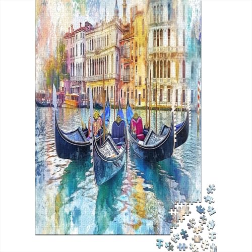 Venedig Water City Puzzle 1000 Teile Erwachsener Kniffel Spaß Für Die Ganze Familie - Abwechslungsreiche 1000 Puzzleteilige Motive Puzzlespiel Erwachsene, Puzzel 1000pcs (75x50cm) von ZWABFOFYV