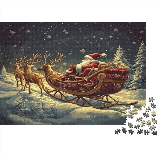 Weihnachtsmann Klassische Puzzles Puzzles 1000 Teile Für Erwachsene Puzzle Spielzeug Puzzle Einzigartige Geschenk Puzzleteile Tierpuzzle Für Die Familienspielsammlung Home Decor 1000pcs (75x50cm) von ZWABFOFYV