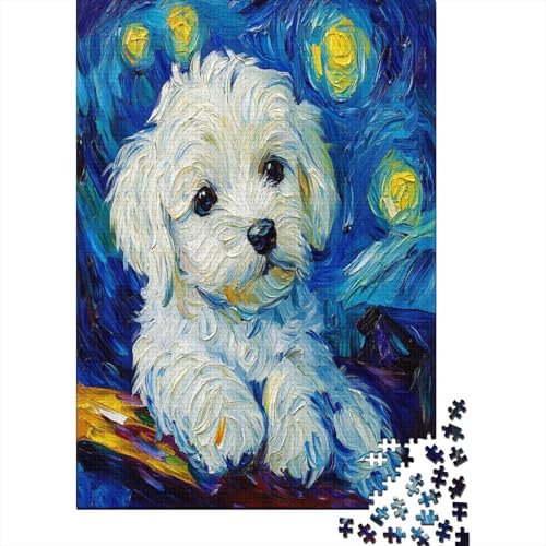 West Highland White Terrier 1000 Stück Puzzles Für Erwachsene Teenager Stress Abbauen Familien-Puzzlespiel Mit Poster in Voller 1000-teiliges Puzzle Lernspiel Spielzeug Geschenk 1000pcs (75x50cm) von ZWABFOFYV