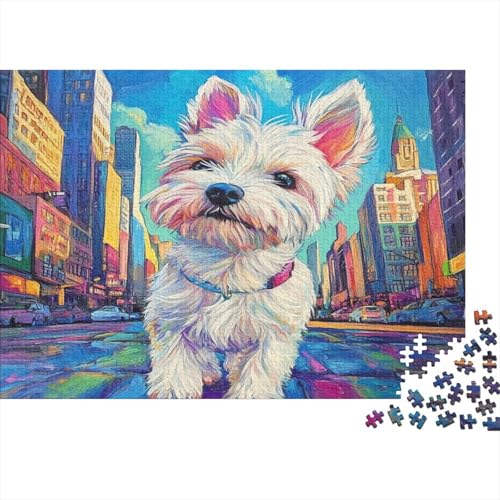 West Highland White Terrier Puzzlespiel 1000 Teile Puzzles Für Erwachsene Lernspiel Herausforderung Spielzeug 1000 Teile Puzzles Für Erwachsene Kinder Erwachsenen Puzzlespiel Puzzel 1000pcs (75x50cm) von ZWABFOFYV