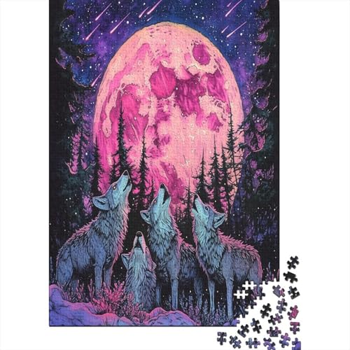 Wolf Klassische Puzzles Puzzles 1000 Teile Für Erwachsene Puzzle Spielzeug Puzzle Einzigartige Geschenk Puzzleteile Tierpuzzle Für Die Familienspielsammlung Home Decor 1000pcs (75x50cm) von ZWABFOFYV