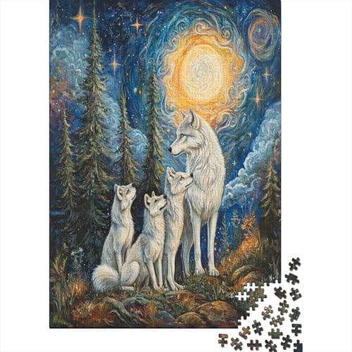 Wolf Puzzle 1000 Teile,Puzzlespiel Für Erwachsene,Impossible Puzzle,Puzzle Geschicklichkeitsspiel Für Die Ganze Familie, Geschenke Für Männer/Frauen Erwachsenen Puzzel 1000pcs (75x50cm) von ZWABFOFYV