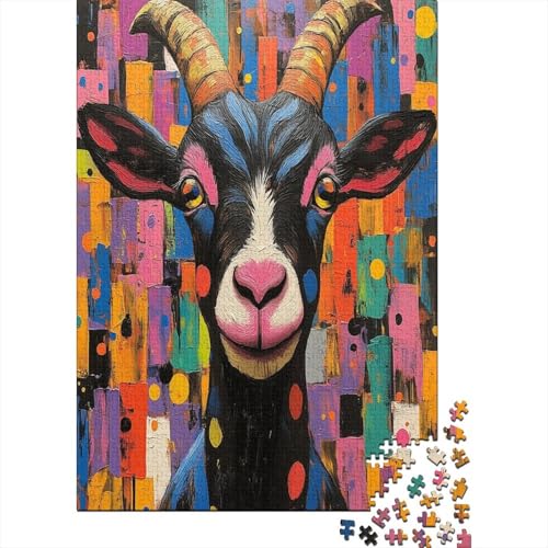 Ziege Puzzle 1000 Teile Puzzles Für Erwachsene Lernspiel Herausforderungsspielzeug 1000-teilige Puzzlespiel Für Erwachsene Kinder Puzzel 1000pcs (75x50cm) von ZWABFOFYV