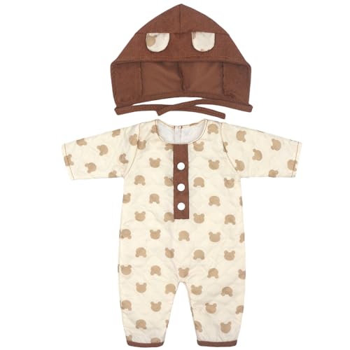 ZWOOS Puppenkleidung 43 cm, Kleiner Bär-Einteiler für New Born Baby Puppen, Puppenkleidung 35-43 cm Geschenke für Mädchen, Kinder ZWOOS Puppenkleidung 43 cm, Kleiner Bär-Einteiler für New Born Baby Puppen, Puppenkleidung 35-43 cm Geschenke für Mädchen, Kinder von ZWOOS