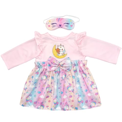 ZWOOS Puppenkleidung für Babypuppen 50-55 cm, Rosa Kleid Outfit kompatibel mit New Born Baby Puppen ZWOOS Puppenkleidung für Babypuppen 50-55 cm, Rosa Kleid Outfit kompatibel mit New Born Baby Puppen von ZWOOS