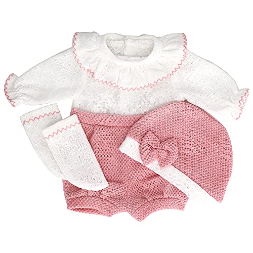 ZWOOS Puppenkleidung für New Born Baby Puppen, niedlich Wolle Outfit mit Hut und Socken für Puppen 35-43 cm von ZWOOS