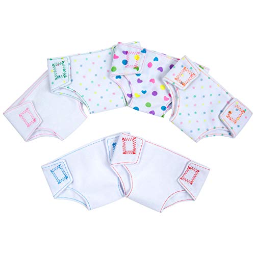 ZWOOS Puppenwindeln für Baby Puppen, Zubehör für Puppen 30-43 cm, 6er-Pack ZWOOS Puppenwindeln für Baby Puppen, Zubehör für Puppen 30-43 cm, 6er-Pack von ZWOOS