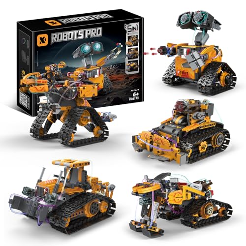 ZWOOS Technik Roboter Kinder Bauspielzeug,5-in 1 Programmierbarer Roboter Bausatz mit App & Fernsteuerung, 360°-Drehung & Bezaubernde Lichter, STEM Spielzeug für Jungen 6-12 Jahre ZWOOS Technik Roboter Kinder Bauspielzeug,5-in 1 Programmierbarer Roboter Bausatz mit App & Fernsteuerung, 360°-Drehung & Bezaubernde Lichter, STEM Spielzeug für Jungen 6-12 Jahre von ZWOOS
