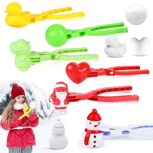 ZWOOS Schneeball Maker Winter Schneeball Former Spielzeug Schneeball Form Spielzeug Schneespiele Kunststoff Sandball Schneeball Clip Schneeballschlacht Kinder Erwachsene Winter Schnee Spielzeug von ZWOOS