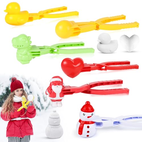 ZWOOS Schneeball Maker Winter Schneeball Former Spielzeug Schneeball Form Spielzeug Schneespiele Kunststoff Sandball Schneeball Clip Schneeballschlacht Kinder Erwachsene Winter Schnee Spielzeug von ZWOOS