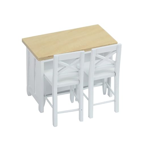 Charm 1:12 Miniatur-Pub-Tisch- und Stuhlmöbel-Set für Puppenhäuser und Bastelprojekte, Dekoration, Sammlerstück, Miniatur Charm 1:12 Miniatur-Pub-Tisch- und Stuhlmöbel-Set für Puppenhäuser und Bastelprojekte, Dekoration, Sammlerstück, Miniatur von ZWTPGKRD