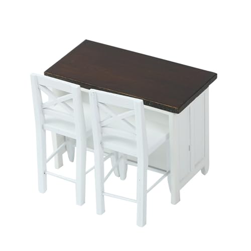 Charm 1:12 Miniatur-Pub-Tisch- und Stuhlmöbel-Set für Puppenhäuser und Bastelprojekte, Dekoration, Sammlerstück, Miniatur Charm 1:12 Miniatur-Pub-Tisch- und Stuhlmöbel-Set für Puppenhäuser und Bastelprojekte, Dekoration, Sammlerstück, Miniatur von ZWTPGKRD