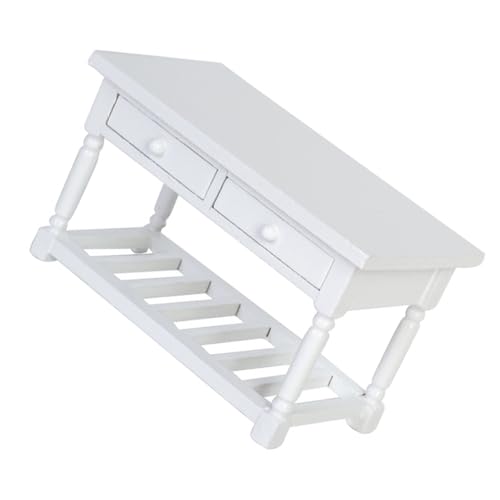 Handcrafts 1/12 Miniatur-Esstisch aus Holz mit funktionaler Schublade, ideal für Puppenhäuser, Landschaftszubehör, Miniaturmöbel aus Holz für Puppenhäuser Handcrafts 1/12 Miniatur-Esstisch aus Holz mit funktionaler Schublade, ideal für Puppenhäuser, Landschaftszubehör, Miniaturmöbel aus Holz für Puppenhäuser von ZWTPGKRD