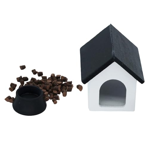 Miniatur-Puppenhäuser Haustierhaus-Set im Maßstab 1/12, realistisches Haustierzubehör für kreatives Spielen und Sammler, Miniatur-Hundehaus Miniatur-Puppenhäuser Haustierhaus-Set im Maßstab 1/12, realistisches Haustierzubehör für kreatives Spielen und Sammler, Miniatur-Hundehaus von ZWTPGKRD