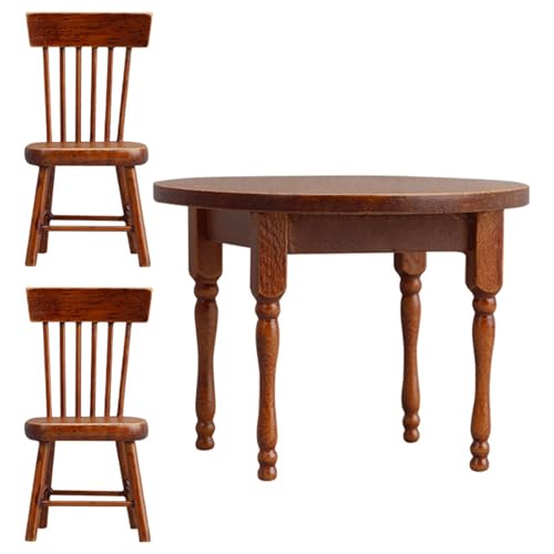 Miniatur-Tisch-/Stuhl-Modell-Möbel-Set für Puppenhäuser-Enthusiasten im Maßstab 1:12, Bastelmodell, Zubehör, Puppenhäuser, Szene, Display-Möbel Miniatur-Tisch-/Stuhl-Modell-Möbel-Set für Puppenhäuser-Enthusiasten im Maßstab 1:12, Bastelmodell, Zubehör, Puppenhäuser, Szene, Display-Möbel von ZWTPGKRD