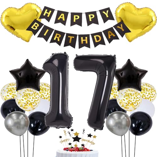 Happy Birthday Girlande Ballon Schwarz Gold Deko 17 Geburtstag Deko geburtstag deko 17 junge Dekoration 17 Geburtstag Birthday Party Decorations Schwarz Gold Deko mit Happy Birthday Girlande Happy Birthday Girlande Ballon Schwarz Gold Deko 17 Geburtstag Deko geburtstag deko 17 junge Dekoration 17 Geburtstag Birthday Party Decorations Schwarz Gold Deko mit Happy Birthday Girlande von ZWWsullo