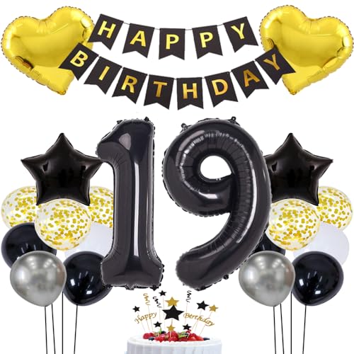 Happy Birthday Girlande Ballon Schwarz Gold Deko 19 Geburtstag Deko geburtstag deko 19 junge Dekoration 19 Geburtstag Birthday Party Decorations Schwarz Gold Deko mit Happy Birthday Girlande Happy Birthday Girlande Ballon Schwarz Gold Deko 19 Geburtstag Deko geburtstag deko 19 junge Dekoration 19 Geburtstag Birthday Party Decorations Schwarz Gold Deko mit Happy Birthday Girlande von ZWWsullo